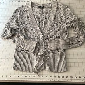 A.N.A. Women’s Small Gray Sweater Button Beautifully stitched Cotton & Acrylic